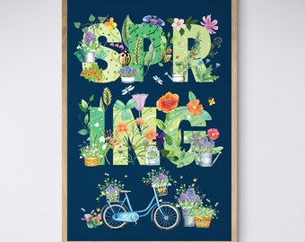 Vibrant Spring Floral Poster | Bold Nature Design, Matte Paper (200gsm)
