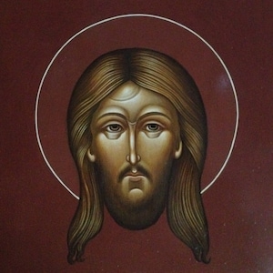 Synthetische Ikone des Herrn All Right Gott, handgemalt, 24,5 cm mal 12,6 cm von IkonArtMaster.