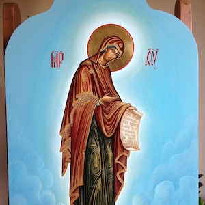 Orthodox Icon of The Mother of God, Hand Painted, Greek icon, Byzantine Art, 23.6&quot; by 35.4&quot; by IkonArtMaster