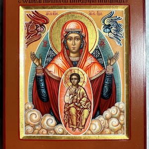 Orthodox Icon of the Mother of God Kaplunovskaya, Greek icon, Byzantine Art, Hand Painted by IkonArtMaster