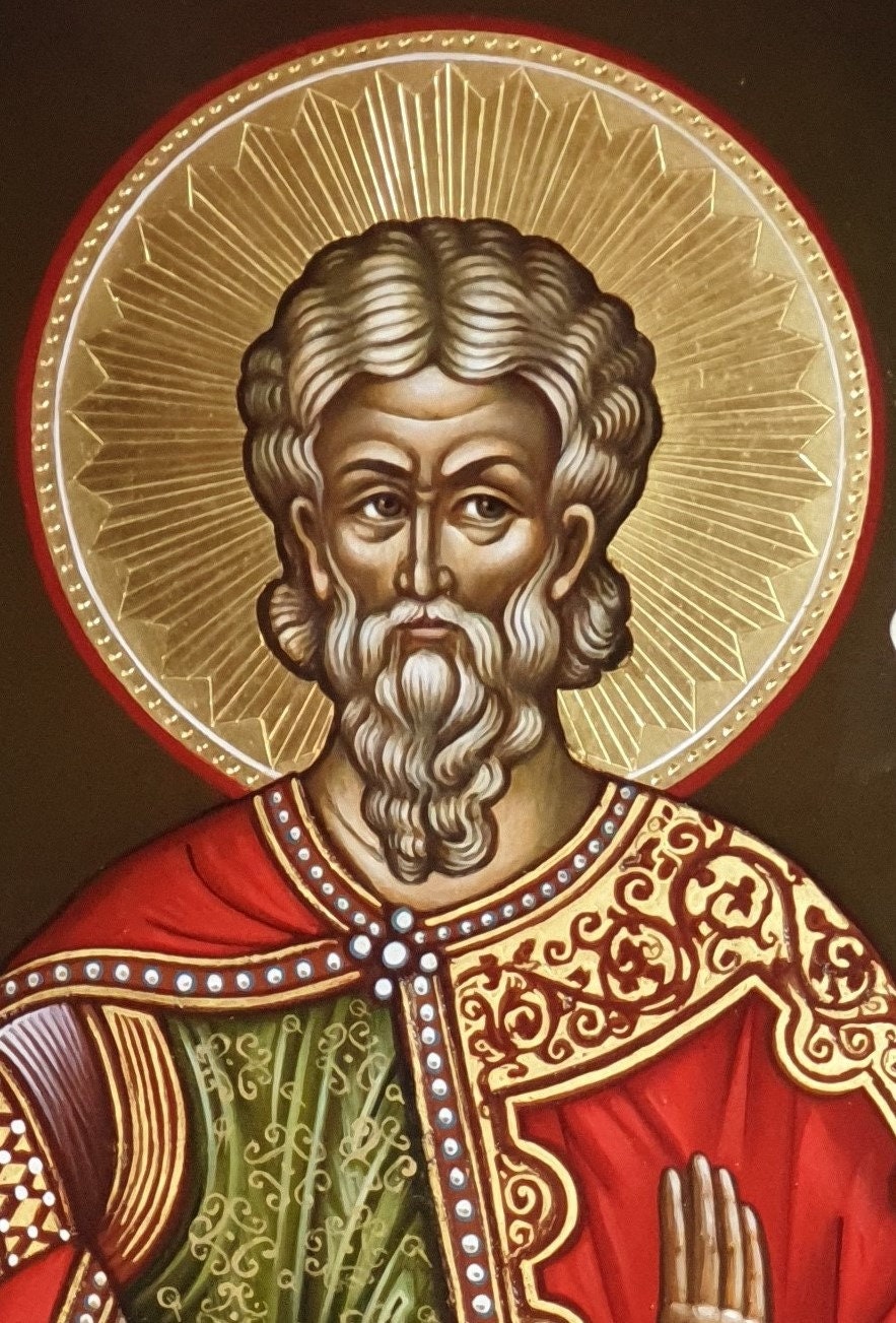 Leonightius Orthodox Measuring Icon of Martyr Leontius, Hand Painted, Greek Icon ...