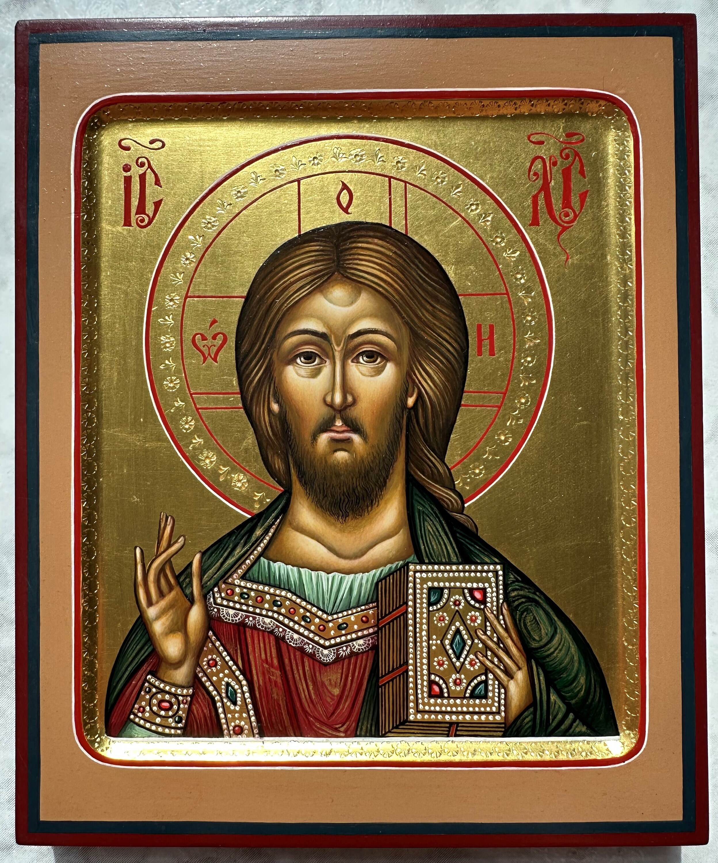 Orthodox Icon of Jesus Christ, Hand Painted, Greek Icon, Byzantine Art ...
