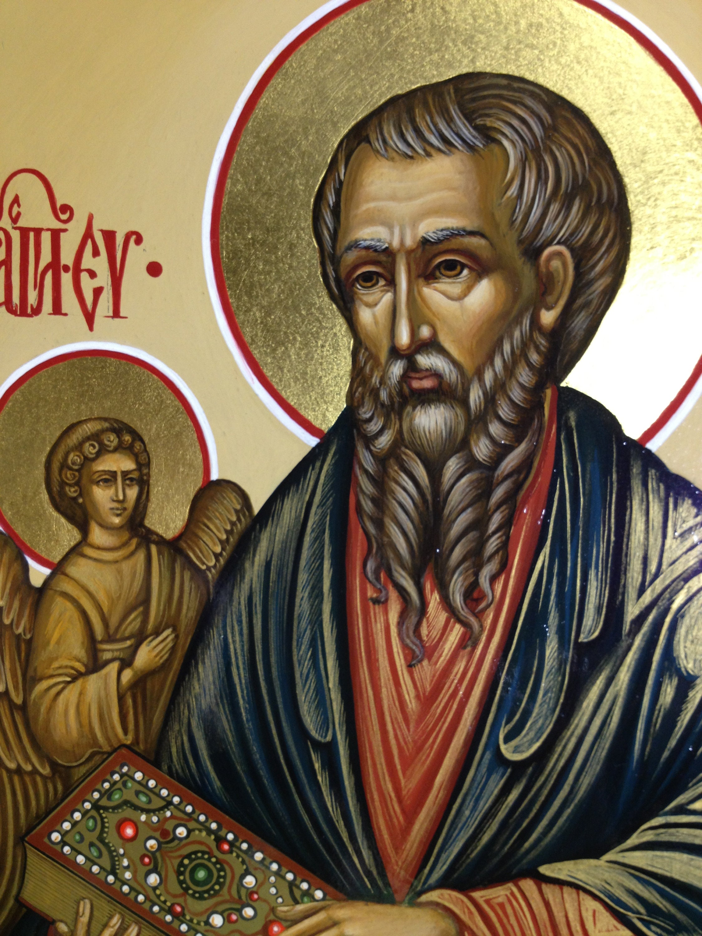 Orthodox Icon of Evangelist Matthew, Hand Painted, Greek Icon ...
