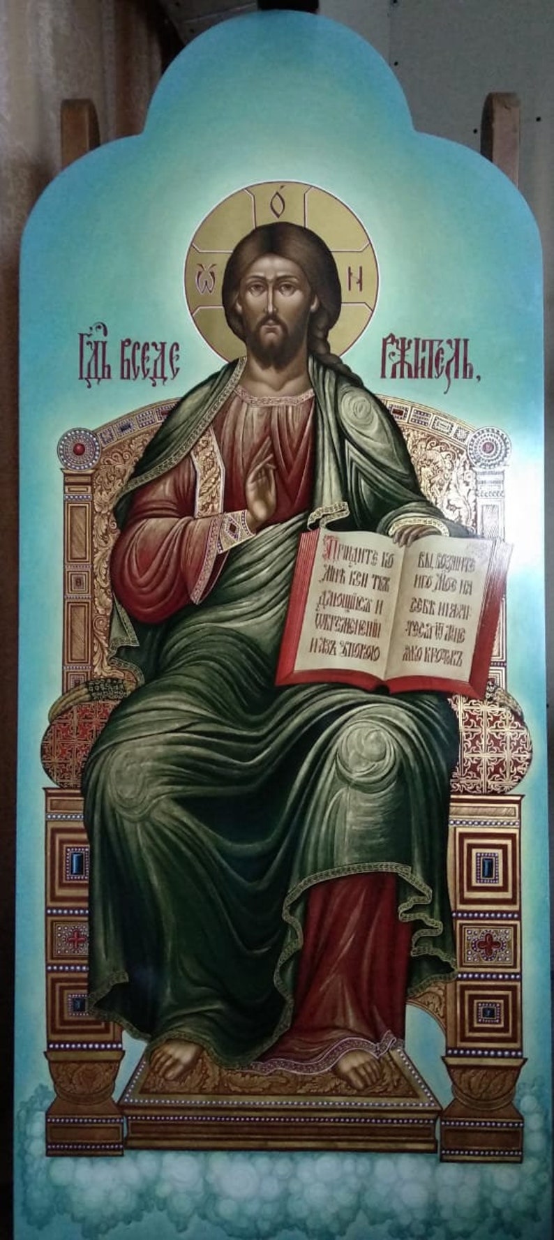 Orthodox Icon of Jesus Christ, Hand Painted, Greek Icon, Byzantine Art ...