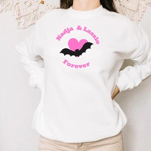 What We Do In The Shadows Sweatshirt, Nadja and Laszlo Sweatshirt, Nadja Sweatshirt, Laszlo Sweatshirt, Cute Goth Vampire Sweatshirt