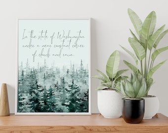 Forks Washington Twilight Book Poster, Twilight Wall Art, Twilight Decor, Twilight Print, Twilight Merch, Twilight Saga, Forks Washington