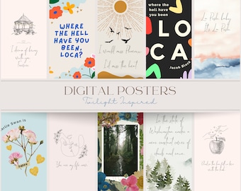 Twilight Boho Poster Kit Digital Download | Twilight Saga Collage Prints | Twilight Movie Pictures Wall Art Room and Bedroom Decor