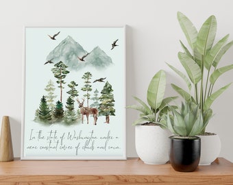Forks Washington Twilight Book Poster, Twilight Wall Art, Twilight Decor, Twilight Print, Twilight Merch, Twilight Saga, Forks Washington