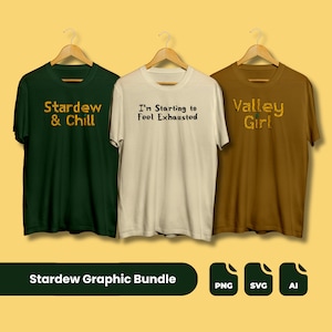 Ensemble graphique Stardew Valley, png Stardew, svg Stardew, Stardew ai, Stardew Valley Girl png, sublimation, png épuisé, T-shirt Stardew