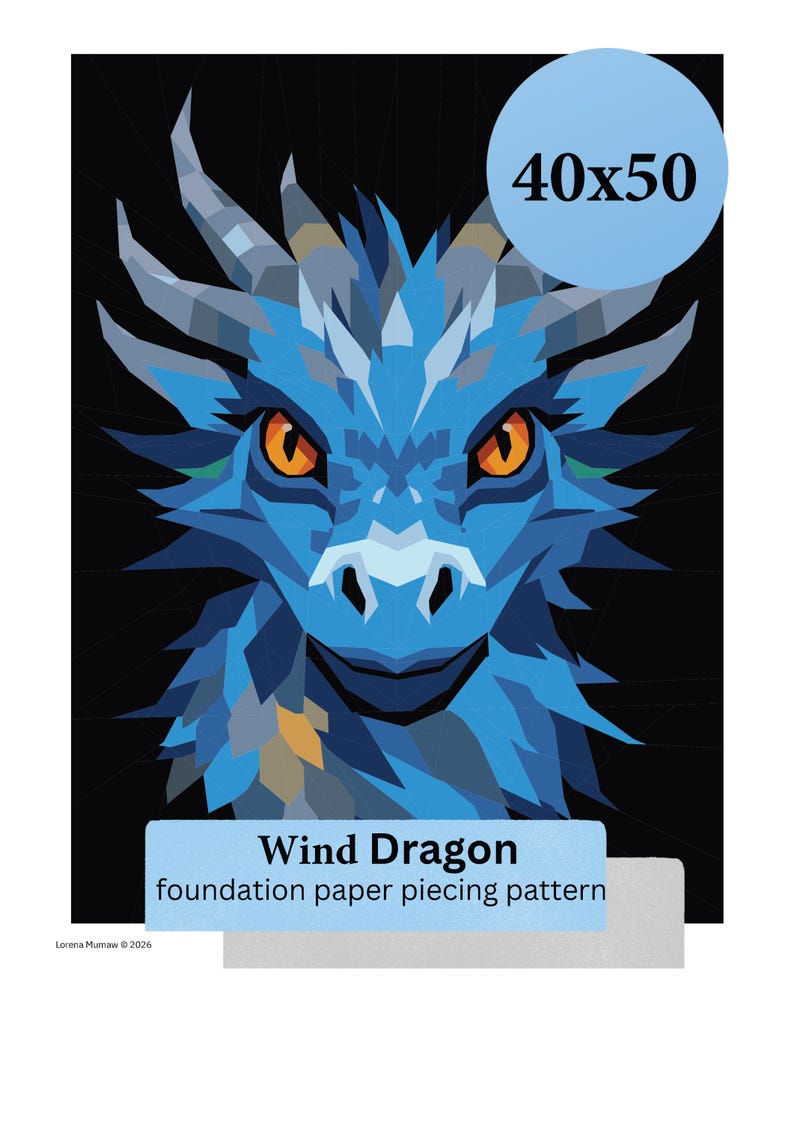 Wind Dragon Foundation Paper Piecing Pattern PDF - Etsy