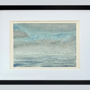 Seascape, Port Mulgrave. Original Framed Watercolour Painting.