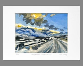 Limited Edition Print - ‘Snowy Road Over Saddleworth Moor’