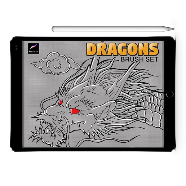 Dragons - PROCREATE PENSEELSET voor iPad