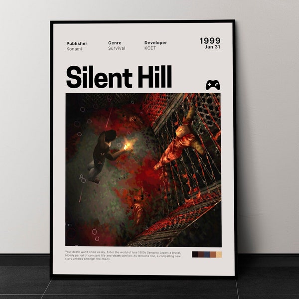 Silent Hill (1999) Game Poster, Games Wall Decor, Minimalist Games Poster, Video Games Poster Print, Retro Game Print, * Digital Download