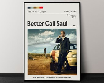 Better Call Saul Tv Series Poster, Tv Series Wall Decor, Retro Series Print, Tv Series Poster, * Digital Download