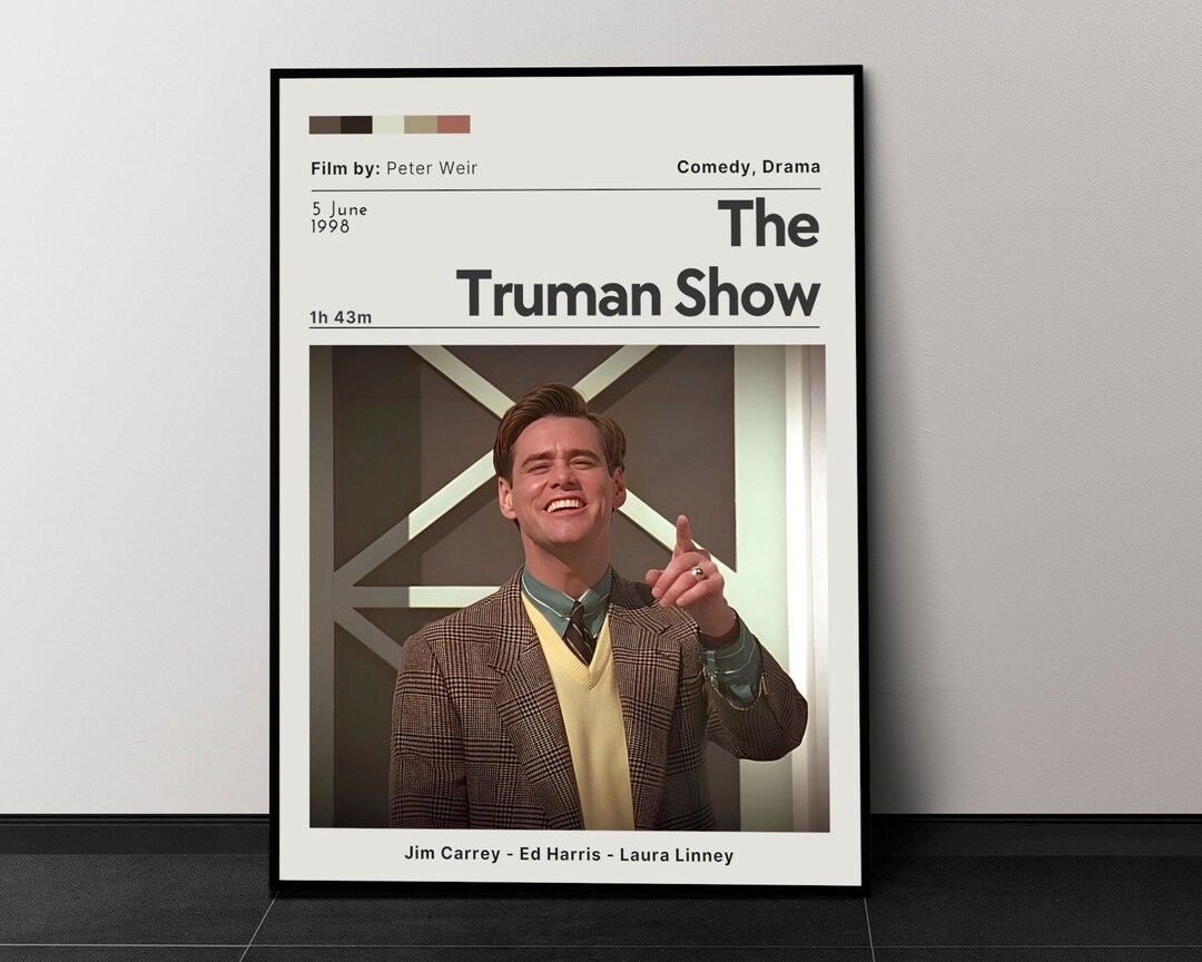 The Truman Show Movie Poster Movie Wall Decor Minimalist Etsy