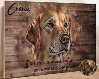 Custom Portrait Personalized gift for Mom Gift Mothers Day Gift Ideas Loss Gift Home Gift Dog Memorial Gift Bereavement Gift Pet Sympathy