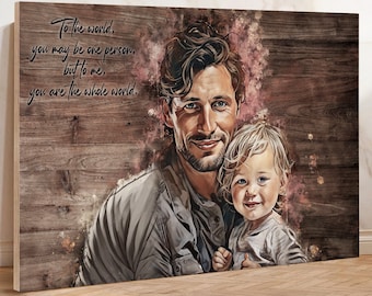 Wood personalized gift for him birthday gift for dad unique best grandpa gift ideas  custom portrait from photo dad christmas gift for men