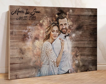 Personalized Gift for Her Men Gift for Him Custom Portrait Holiday Hosting Wall Decor Host Gift for Boyfriend Gift for Husband Gift for Dad