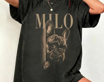 Custom Pet Photo And Name Shirt,Personalized Comfort Colors Pet Shirt,Customized Picture Dog Shirt,Dog Lover Gift,Cat Mom Gift,Pet Loss Gift