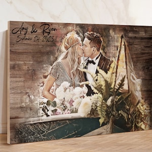 Bridal Shower Gift Wood Signs Personalized Wedding Gift for Couple Unique Engagement Gift for Her Anniversary Gift for Him Personalized Gift image 6
