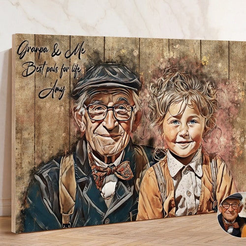 Grandpa & Me Picture Frame, Gift for Papa, First Grandpa Gift, New Papa Gift, Personalized Father's Day Gift