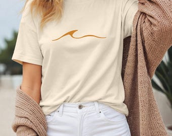 Minimalistisches Wellen T-Shirt