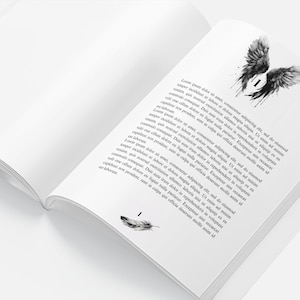 Capítulo de encabezado de alas de ángel | Encabezados decorativos, gráficos de capítulos, novelas y libros electrónicos, publicados y autoeditados, conjunto de números