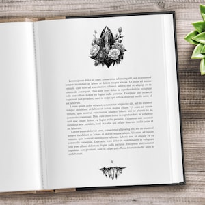 Capítulo de encabezado Cristal y Rosas | Encabezados decorativos, gráficos de capítulos, novelas y libros electrónicos, publicados y autoeditados, conjunto de números