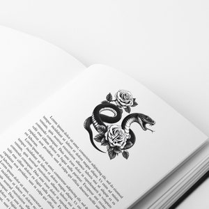 Kopfkapitel „Snake and Roses“ | Dekorative Überschriften, Kapitelgrafiken, Romane und E-Books, veröffentlichte und selbstveröffentlichte, Nummernsatz