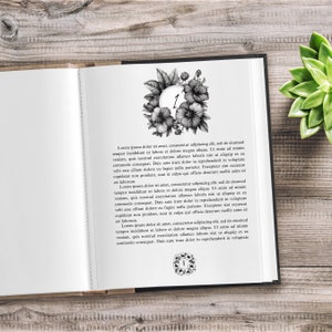 Capítulo de encabezado Flores y Romántico | Encabezados decorativos, gráficos de capítulos, novelas y libros electrónicos, publicados y autoeditados, conjunto de números