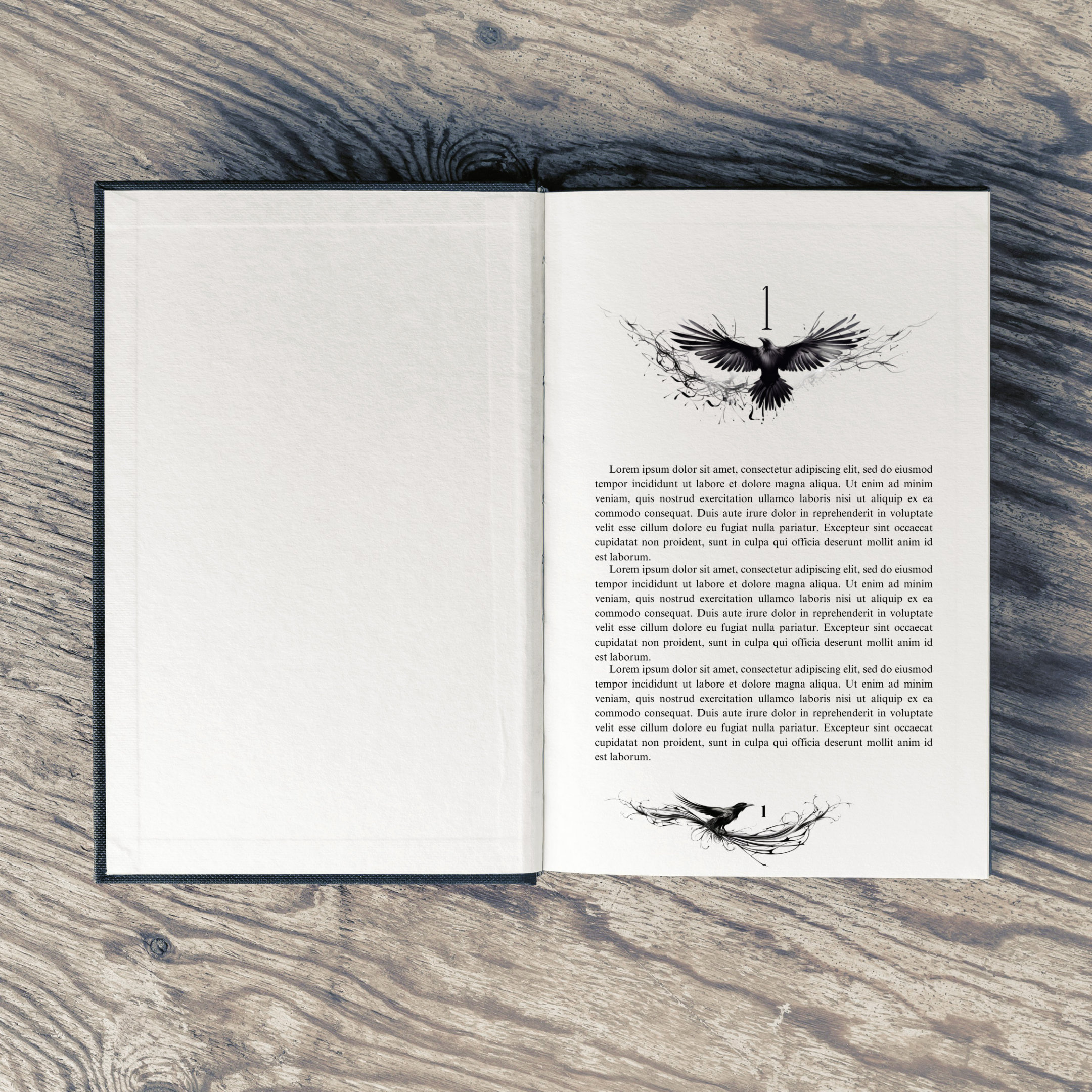 Etheric Raven Header Chapter Decorative Headers, Chapter Graphics ...