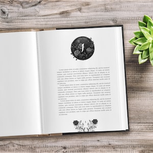 Kopfkapitel „Rosen und Dornen“ | Dekorative Überschriften, Kapitelgrafiken, Romane und E-Books, veröffentlichte und selbstveröffentlichte, Nummernsatz
