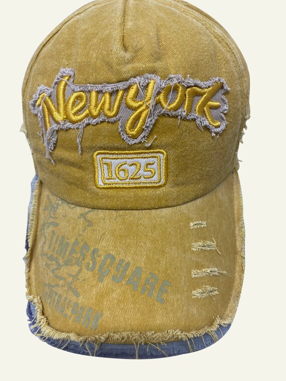 New York 1625 Embroidered Fashion Washed Denim Cap