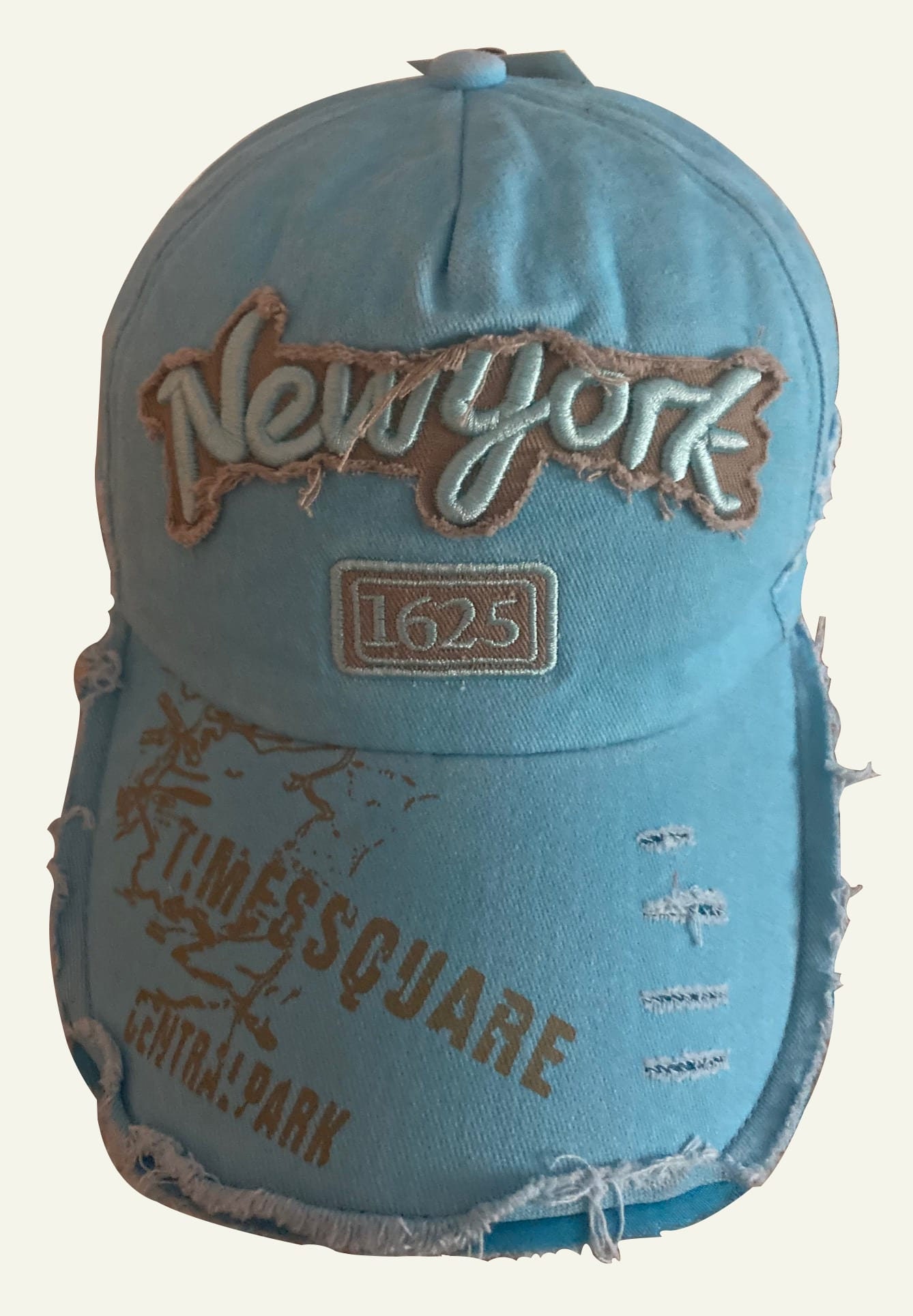 [BOHEMSEO] GLITCH WASHED DENIM BALL CAP /追跡付 BOHEMIAN SEOUL] GLITCH WASHED DENIM BALL CAP, SNOW GRAY 正規