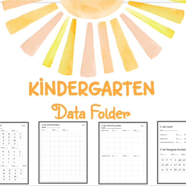 Kindergarten Folder Etsy