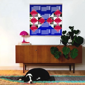 Wall calendar // Birthday calendar // Annual planner 2025 “Mexico blue” wall decoration design poster calendar 2024 art print limited