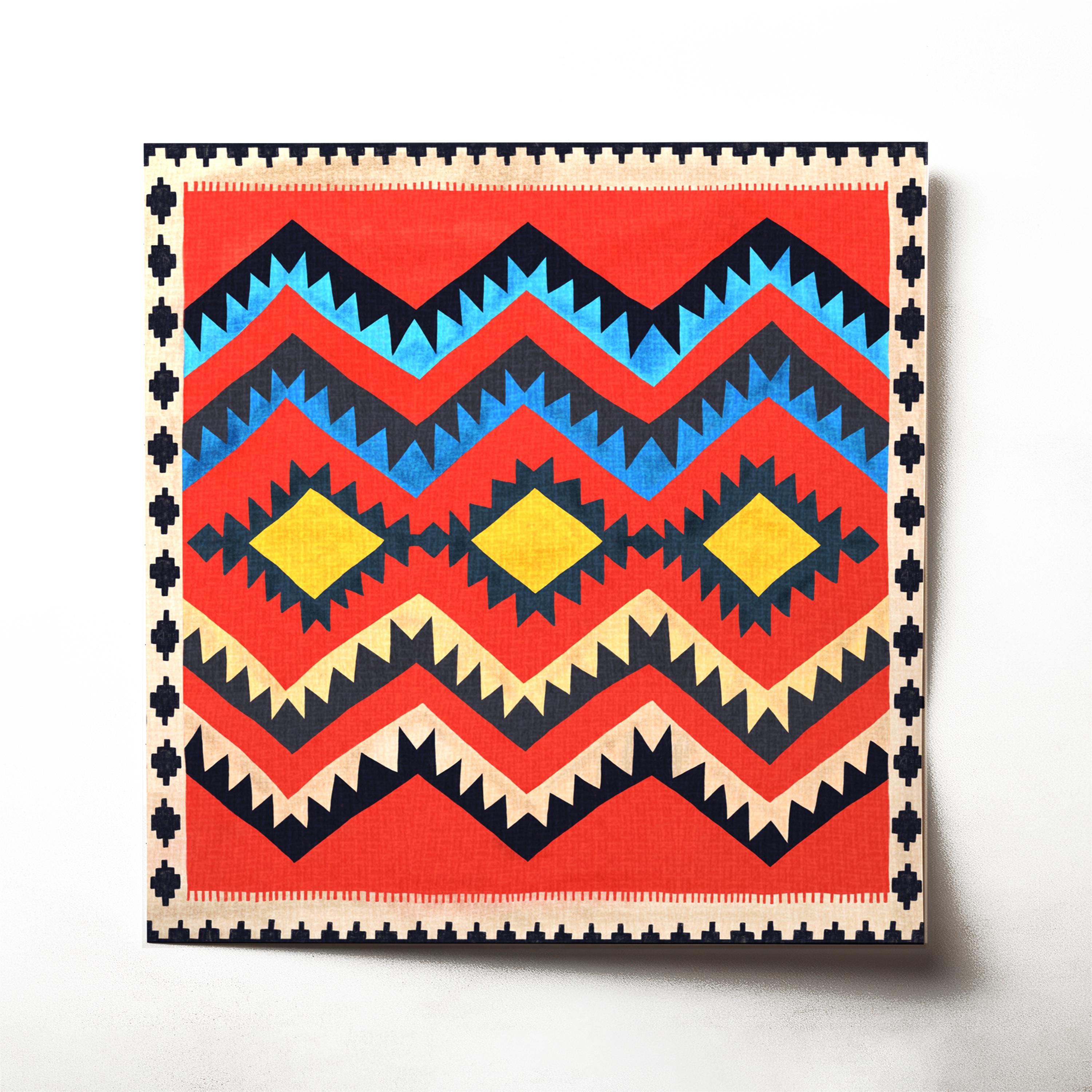 Art print Kilim Classic red