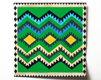 Art print Kilim Classic green