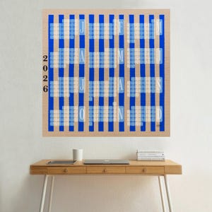 Wall Calendar 2026 Annual Planner XXL Anatolian Wall Art Home Decor Carpet Look Fine Art Print Boho Modern Maximalist Gift Idea