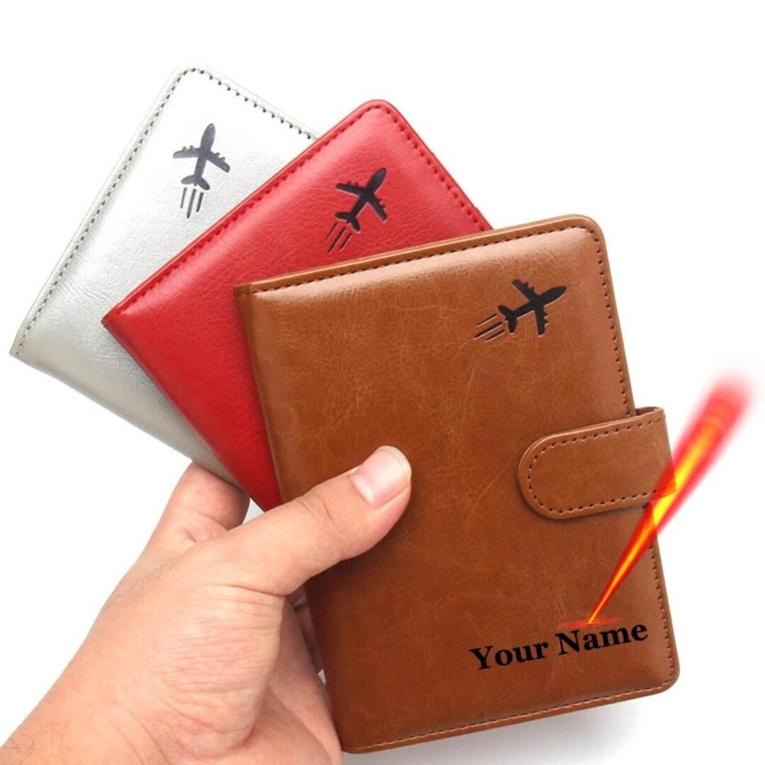 Personalised Passport Cover With Name or Logo Designer Unique Etsy