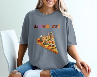Funny Pizza Graphic Tee: Italian Food Lover Comfort Colors Shirt