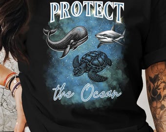 Protect Ocean Marine Life Graphic T-Shirt