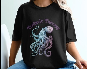 Octopus Graphic Tee: Tentacle Therapy Comfort Colors Shirt