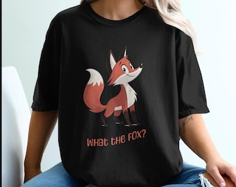 Koszulka „What The Fox”: Zabawna koszulka z grafiką zwierząt i wygodnymi kolorami