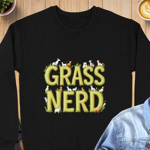 Grass Nerd Goat Lover Comfort Colors T-Shirt: Funny Farm Animal Tee