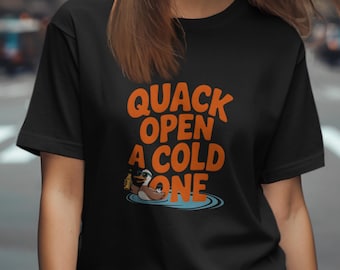Quack Öffne ein Kaltes T-Shirt: Lustiges Enten-Grafik-Komfort-Farben-T-Stück