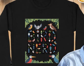 Bird Nerd Comfort Farben T-Shirt, Vogelbeobachter Geschenk