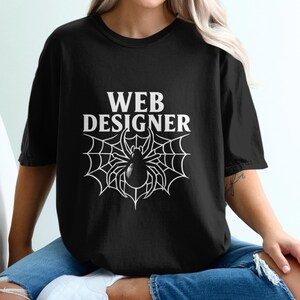 Web Designer Halloween-T-shirt: T-shirt Spider Web Comfort Colors