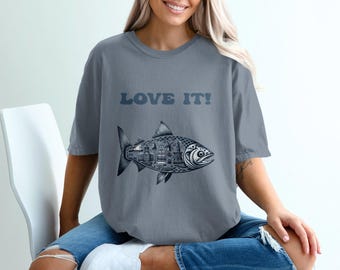 Lustiges Fisch-Grafik-T-Shirt: Holländisches Fischen-T-Shirt, Comfort Colors Shirt